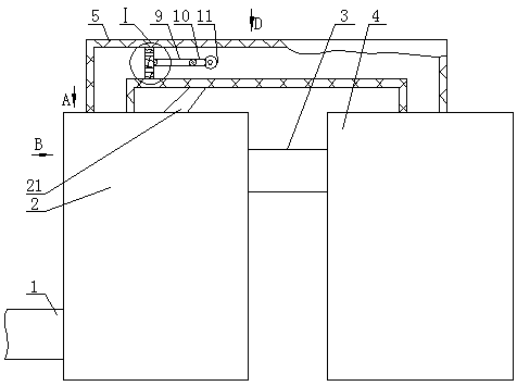 Waste incineration and flue gas treatment device