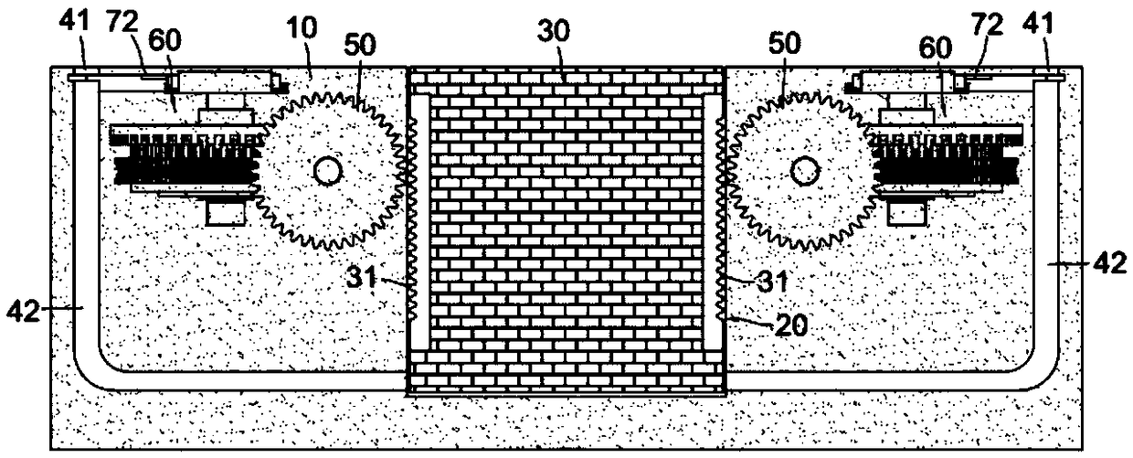 A lifting foundation structure