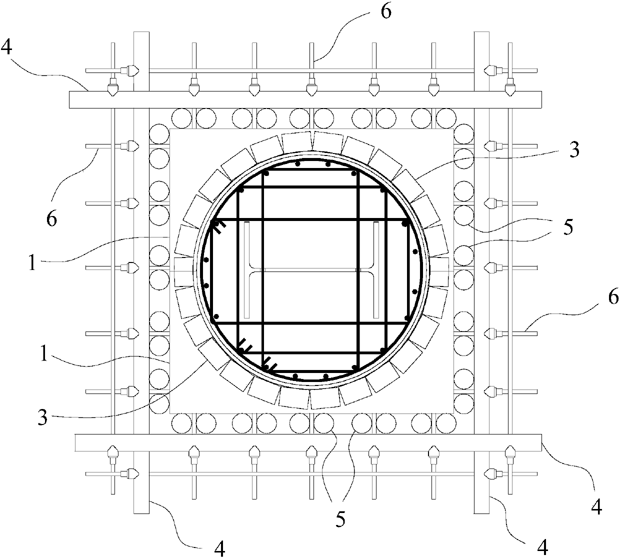 Special-shaped column supporting system and construction method