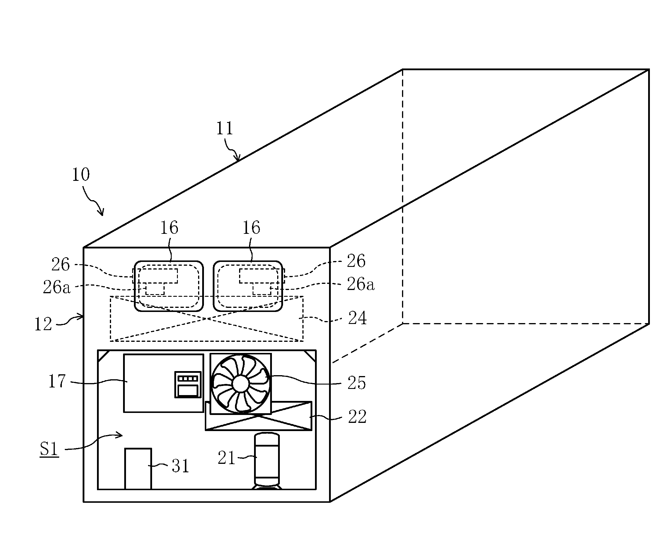 Refrigeration unit for container