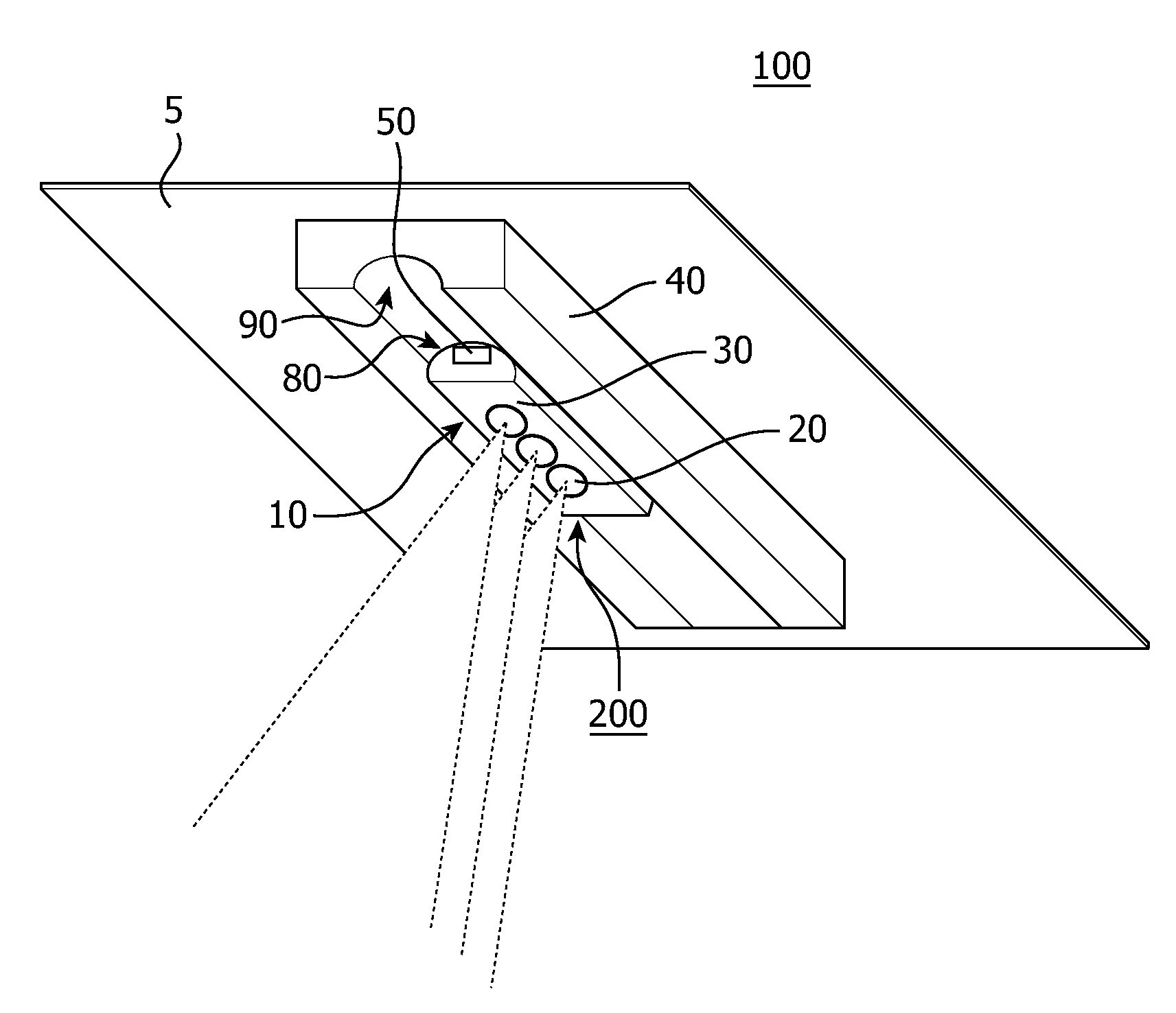 Directable magnetic mount for light emitter, a light source, a base and an illumination system