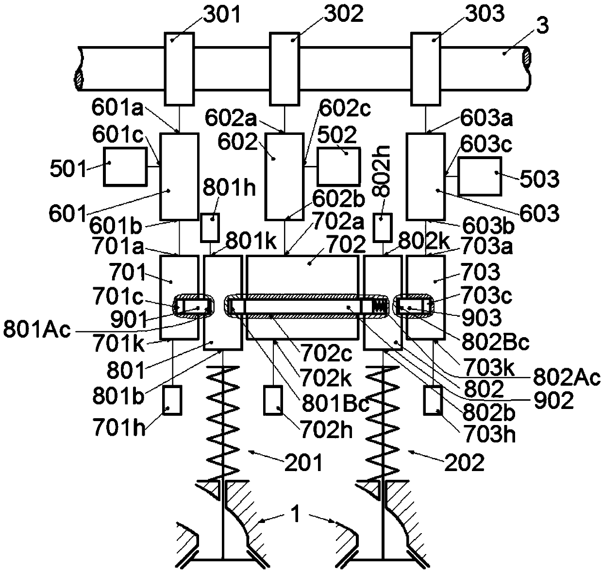 A compact locking multi-mode variable valve drive system