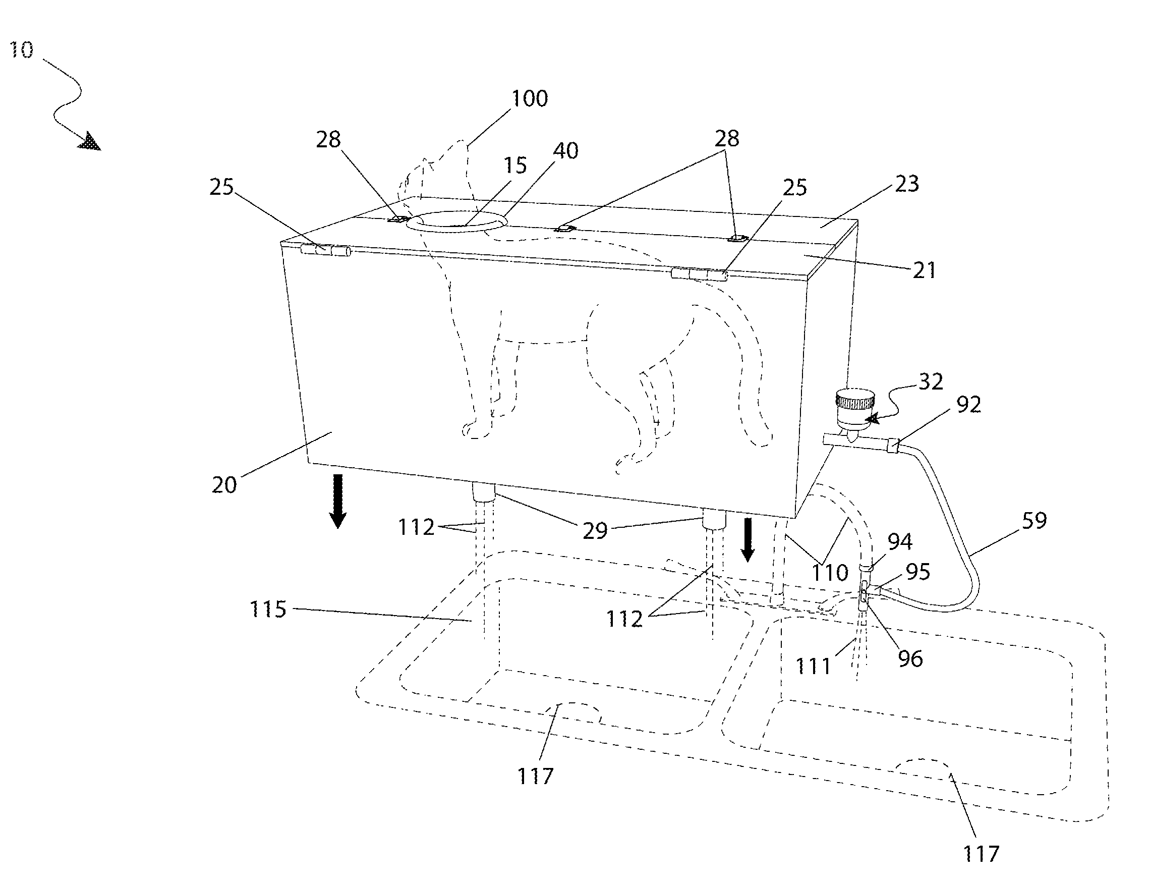 Small pet washing apparatus