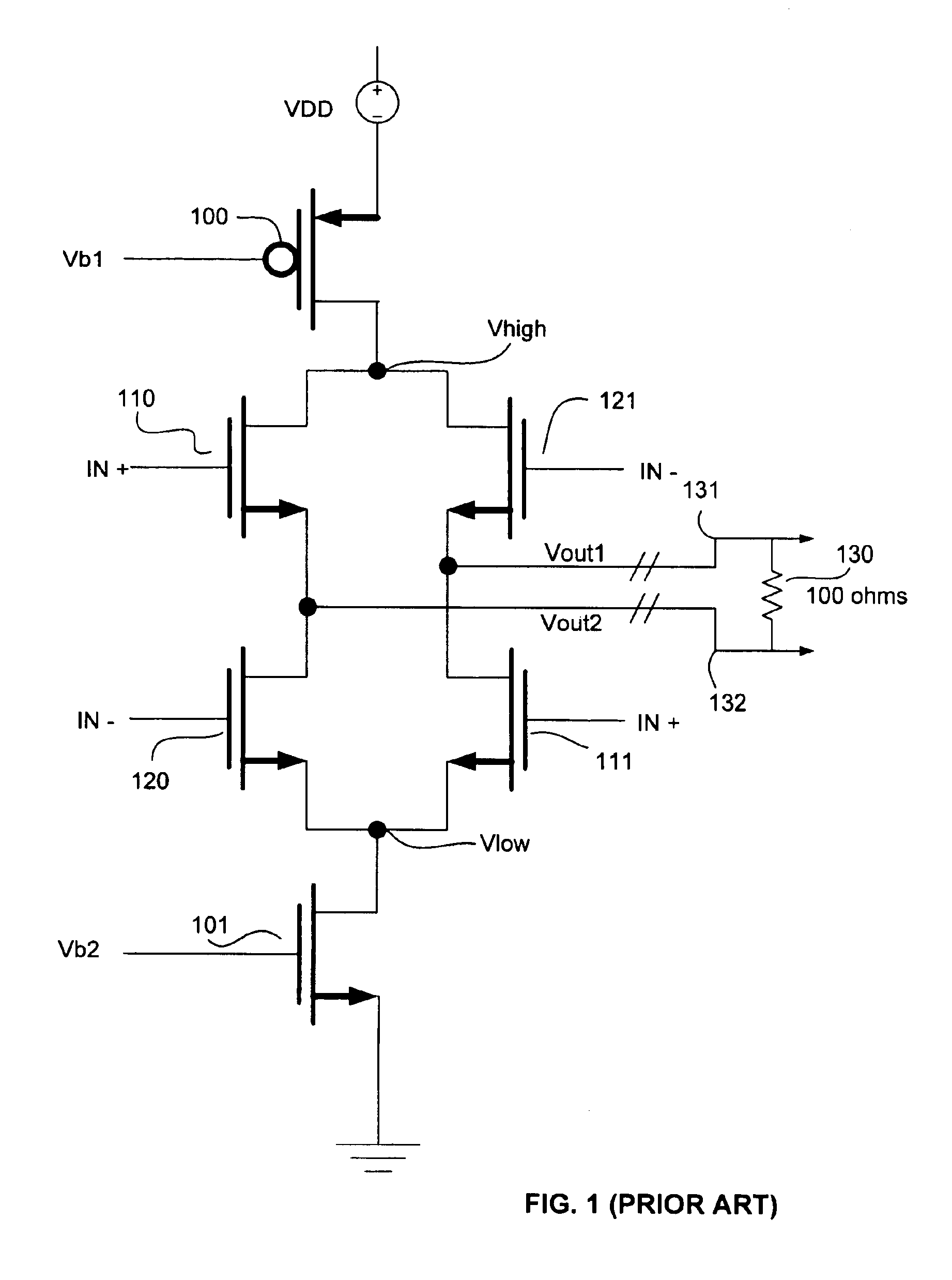 Voltage mode differential driver and method