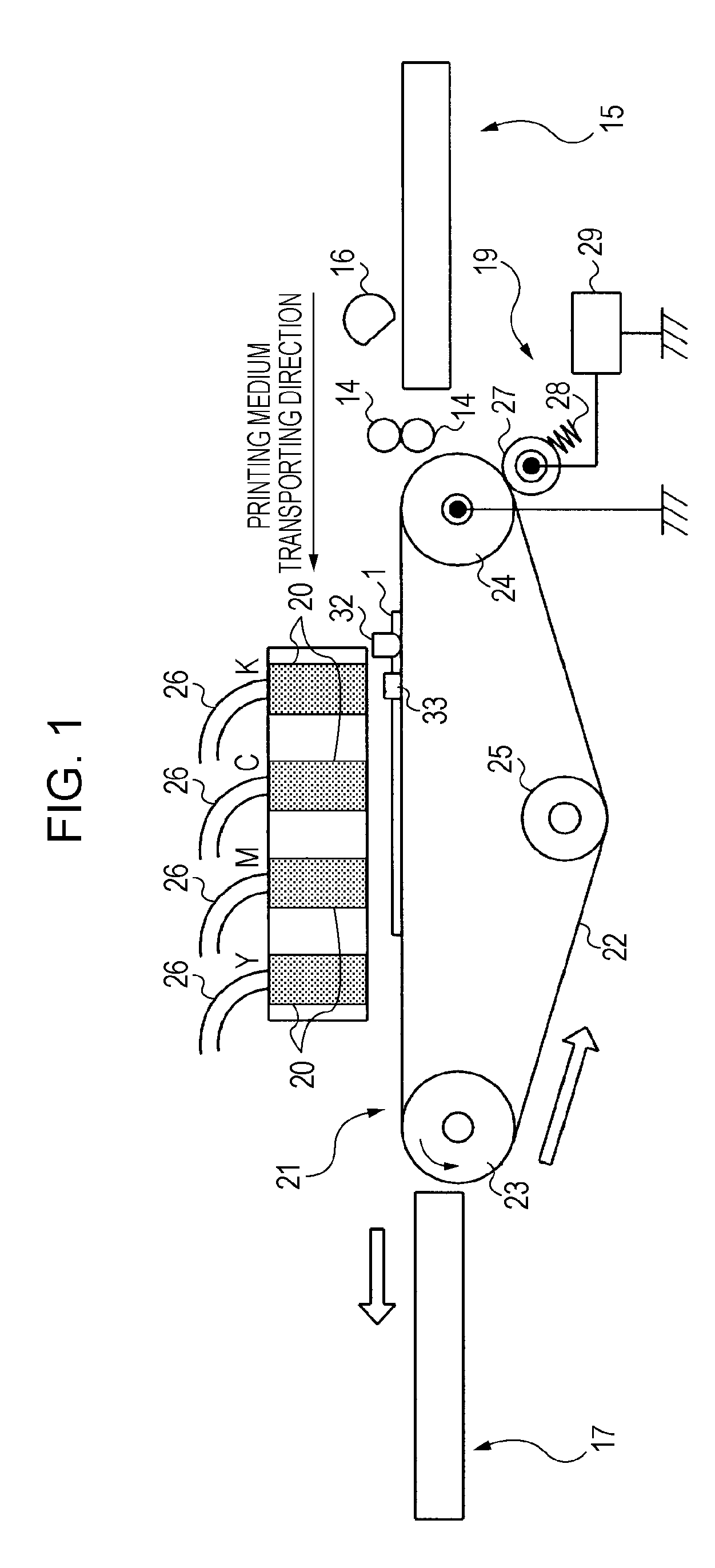 Recording method of linear encoder scale for ink jet printer