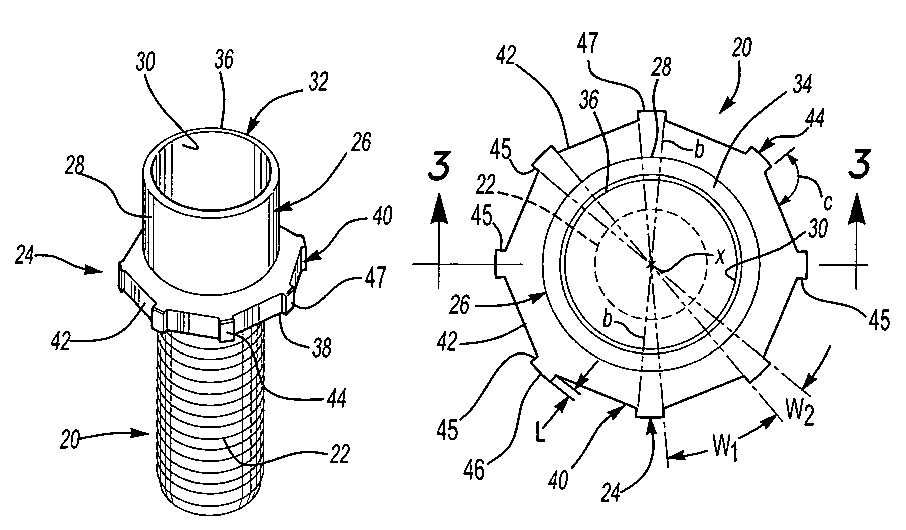 Torque resistant fastening element