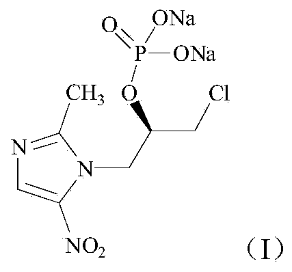 Industrial production method of s-(-)-ornidazole disodium phosphate