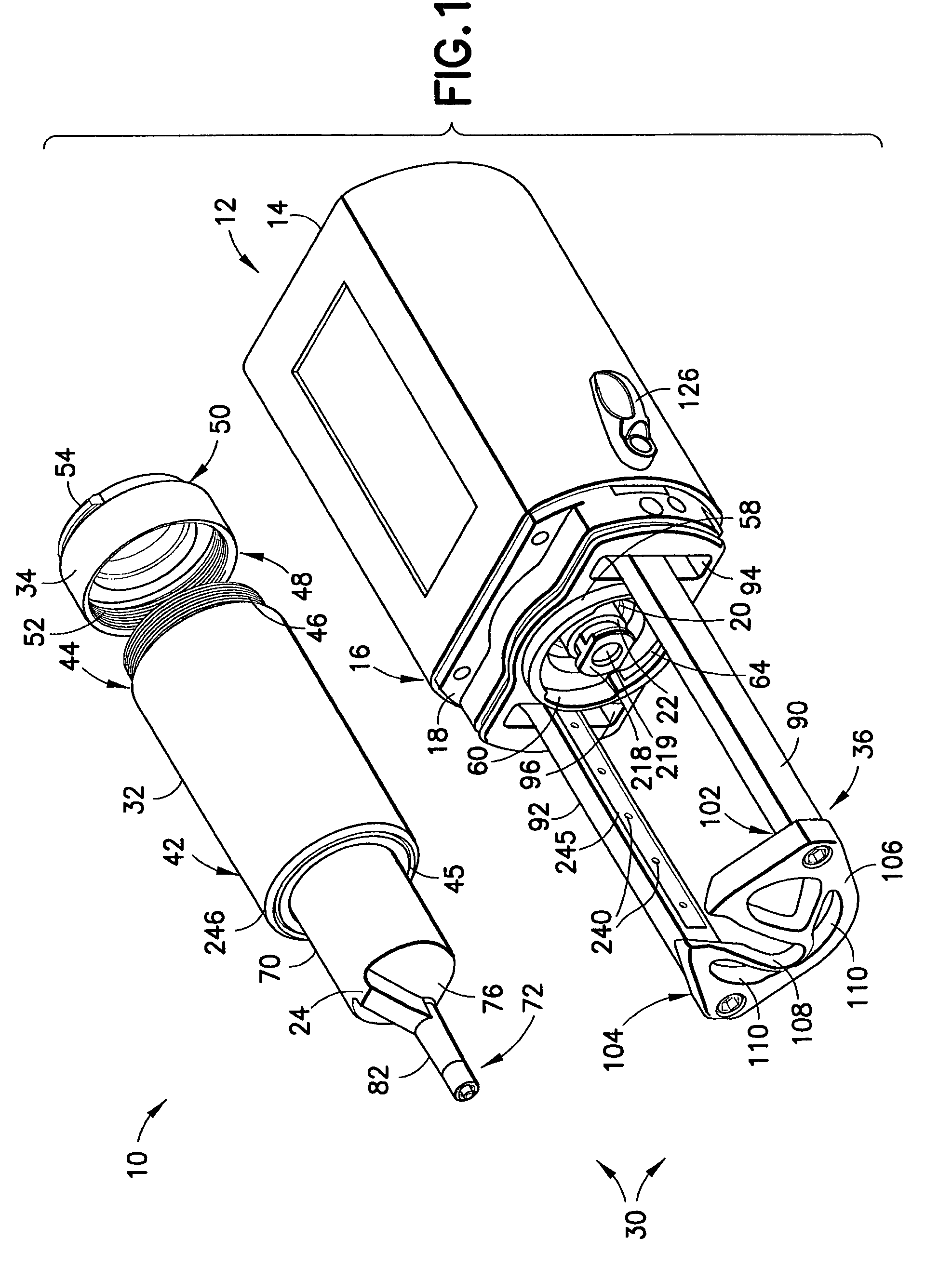 Syringe having an alignment flange, an extending lip and a radial expansion section of reduced wall thickness