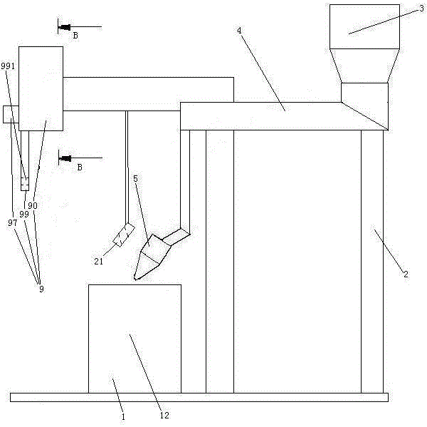 Plastic wire drawing machine with wire swing mechanism