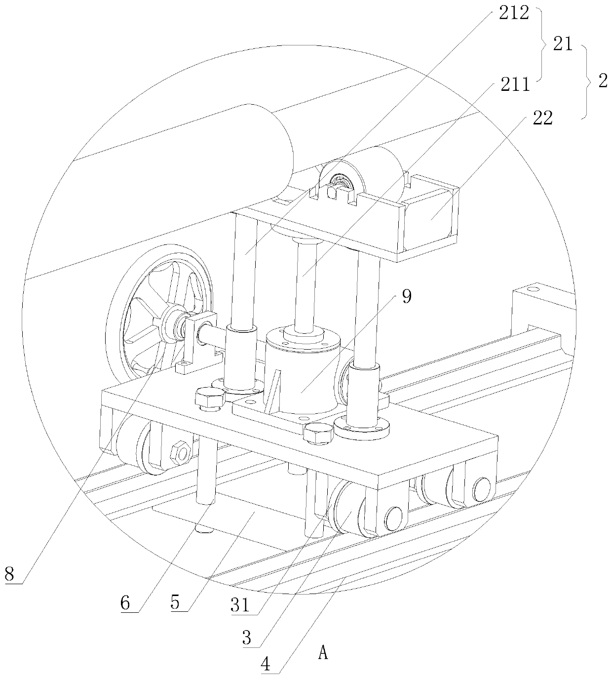 Long-axis circular seam welding device