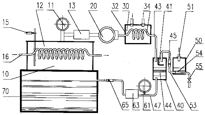 Device for recycling exhaust air and cooling fluid of condensator for evaporative cooling electric motor