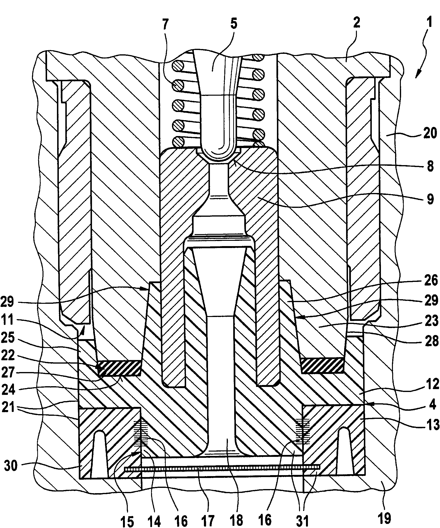 Magnet valve with a valve housing