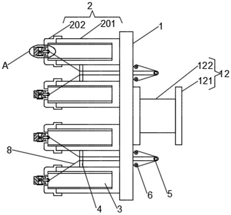 Fire extinguishing device for fire-fighting intelligent robot