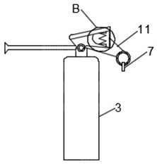 Fire extinguishing device for fire-fighting intelligent robot