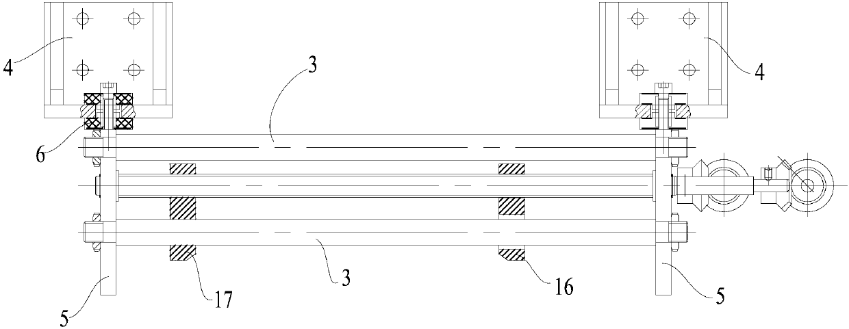 Adjusting mechanism for wire-arranging distance of wire-drawing machine