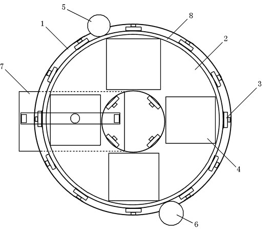 Turntable structure of ultrathin overlaid filtering layer vertical filter press