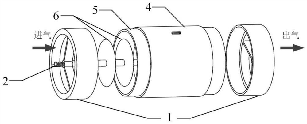 High-power plasma gas purification device