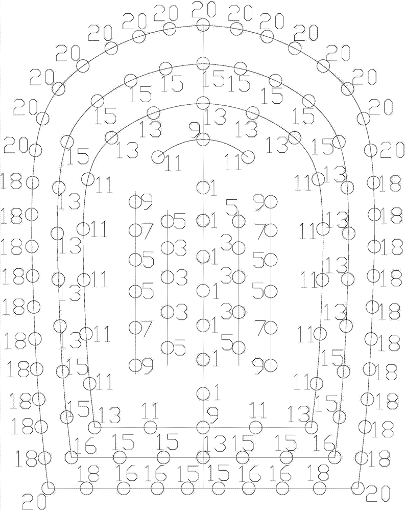 Method for blasting shallow section of modernization railway tunnel