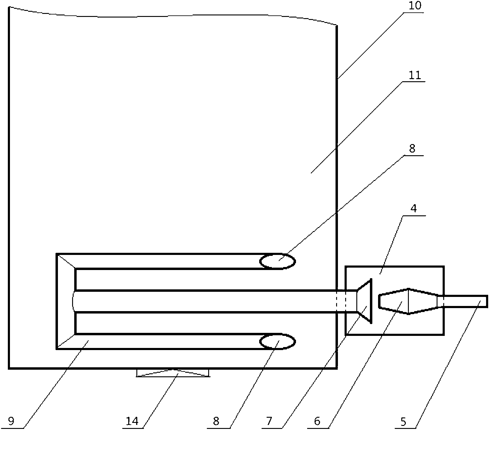 Wood carbonizing device