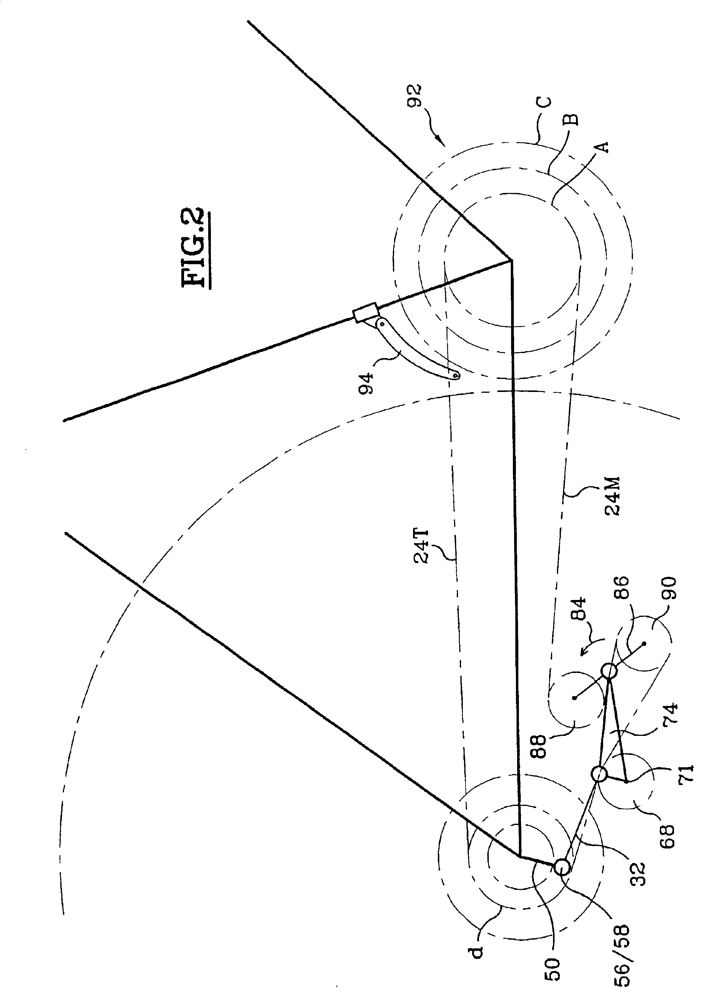 Rear derailleur device for a bicycle