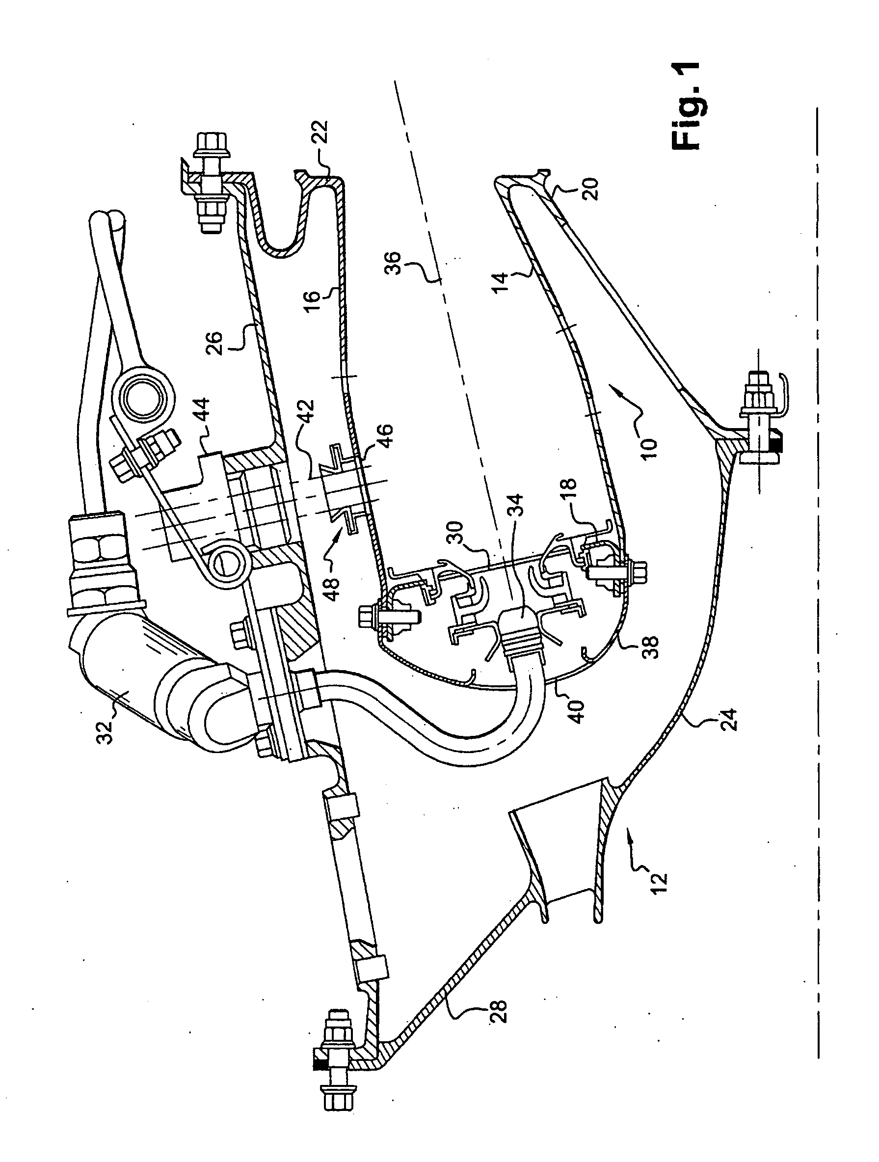 Device for guiding an element in an orifice in a wall of a turbomachine combustion chamber