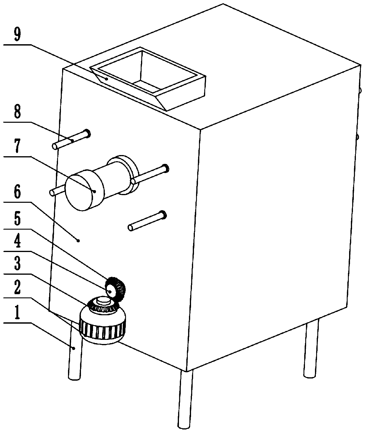 Multi-stage environmentally friendly crushing device for concrete waste