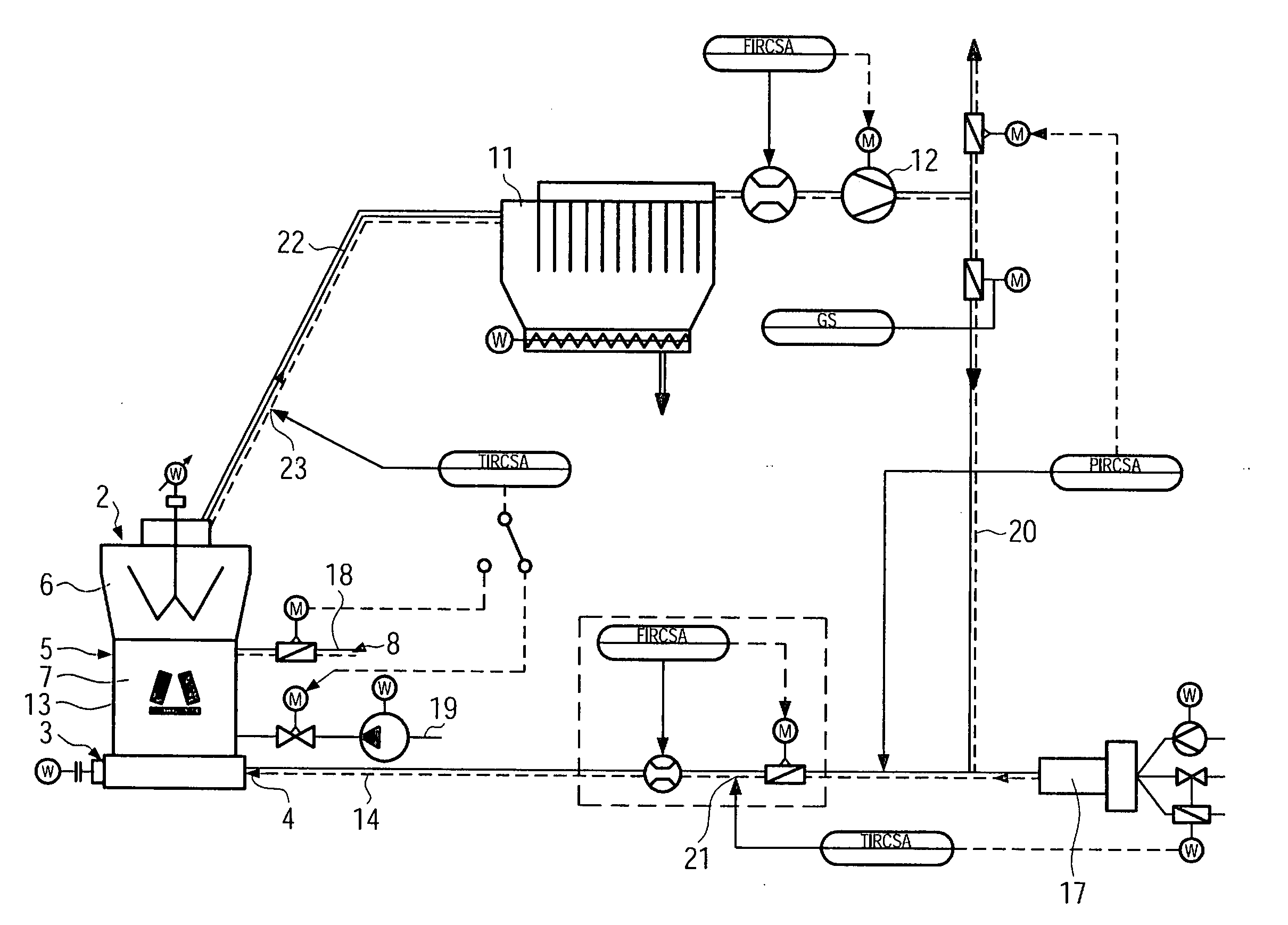 Method and Device for Grinding Hot, Wet Raw Material