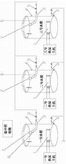 Control method of intelligent split-type heat pump hot water supply device