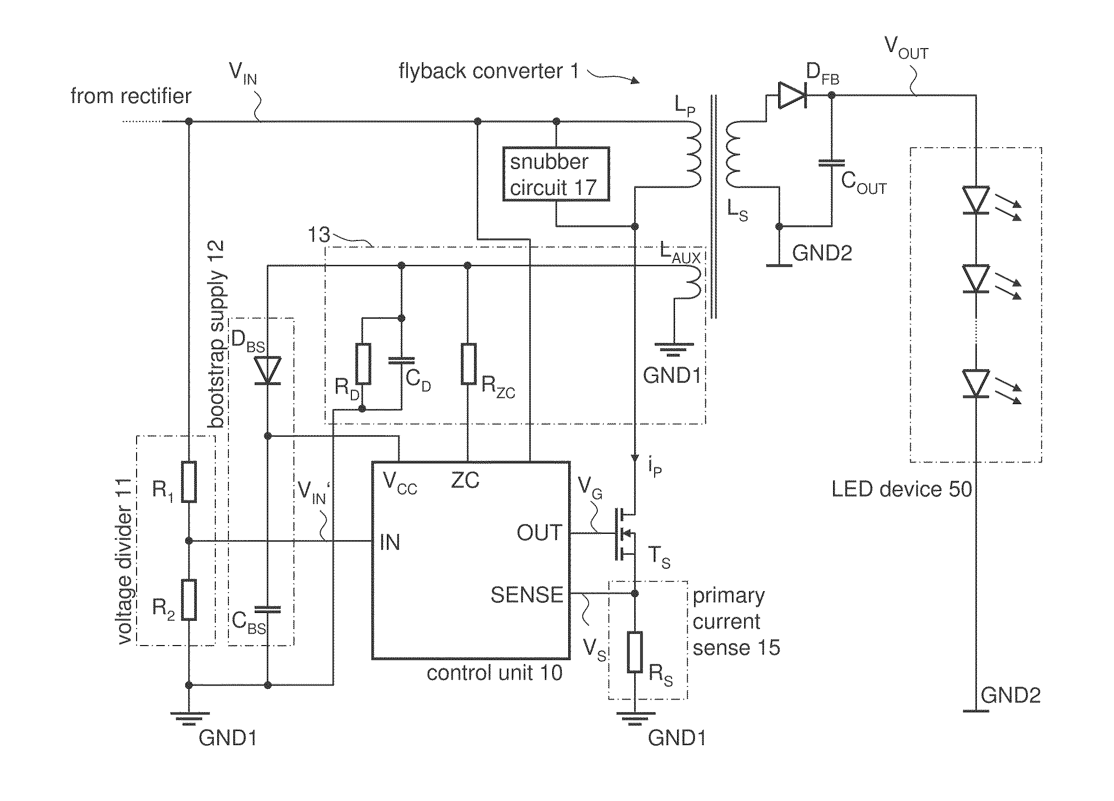 Dimmable LED Power Supply with Power Factor Control