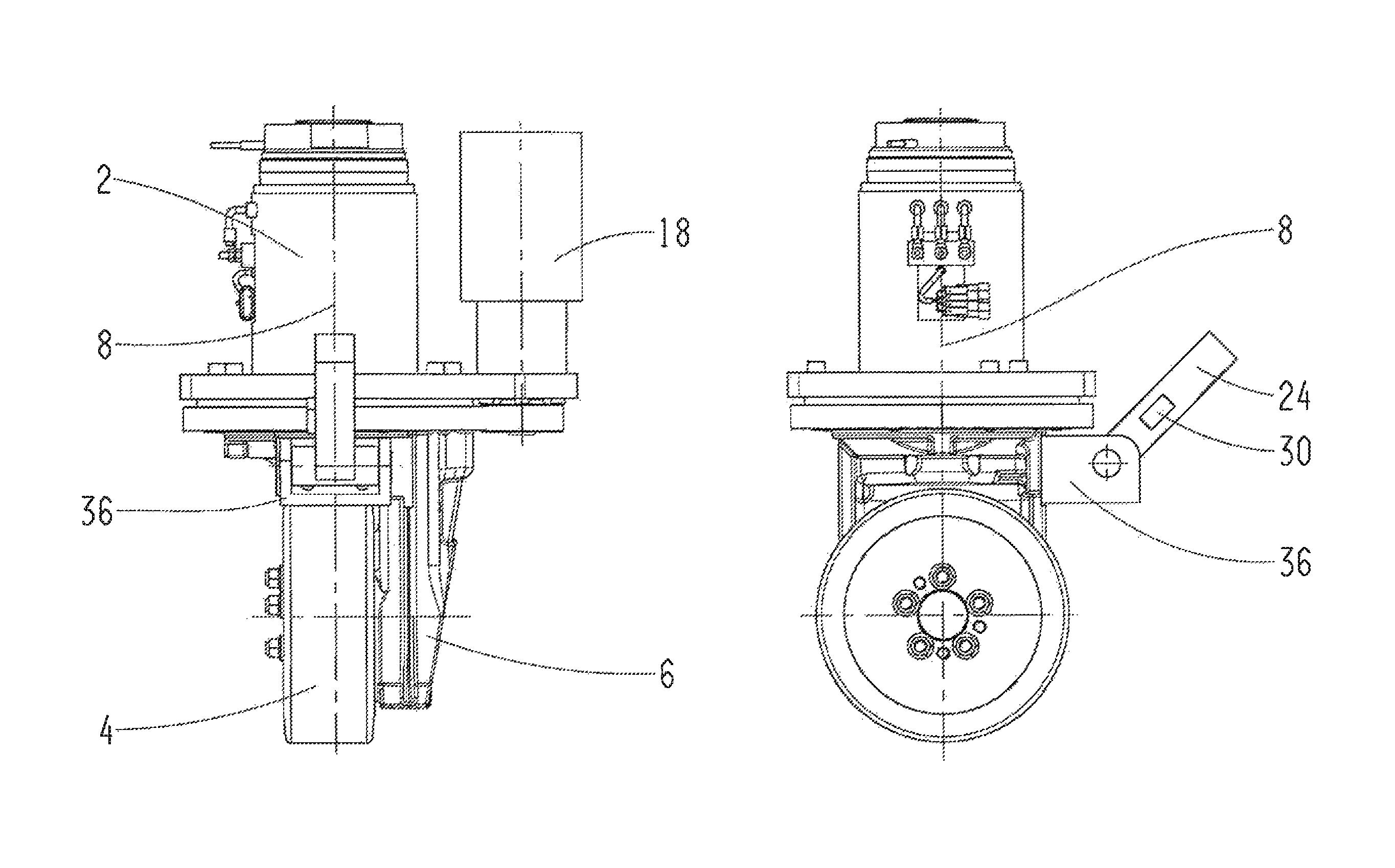 Drive for an industrial truck with steering support