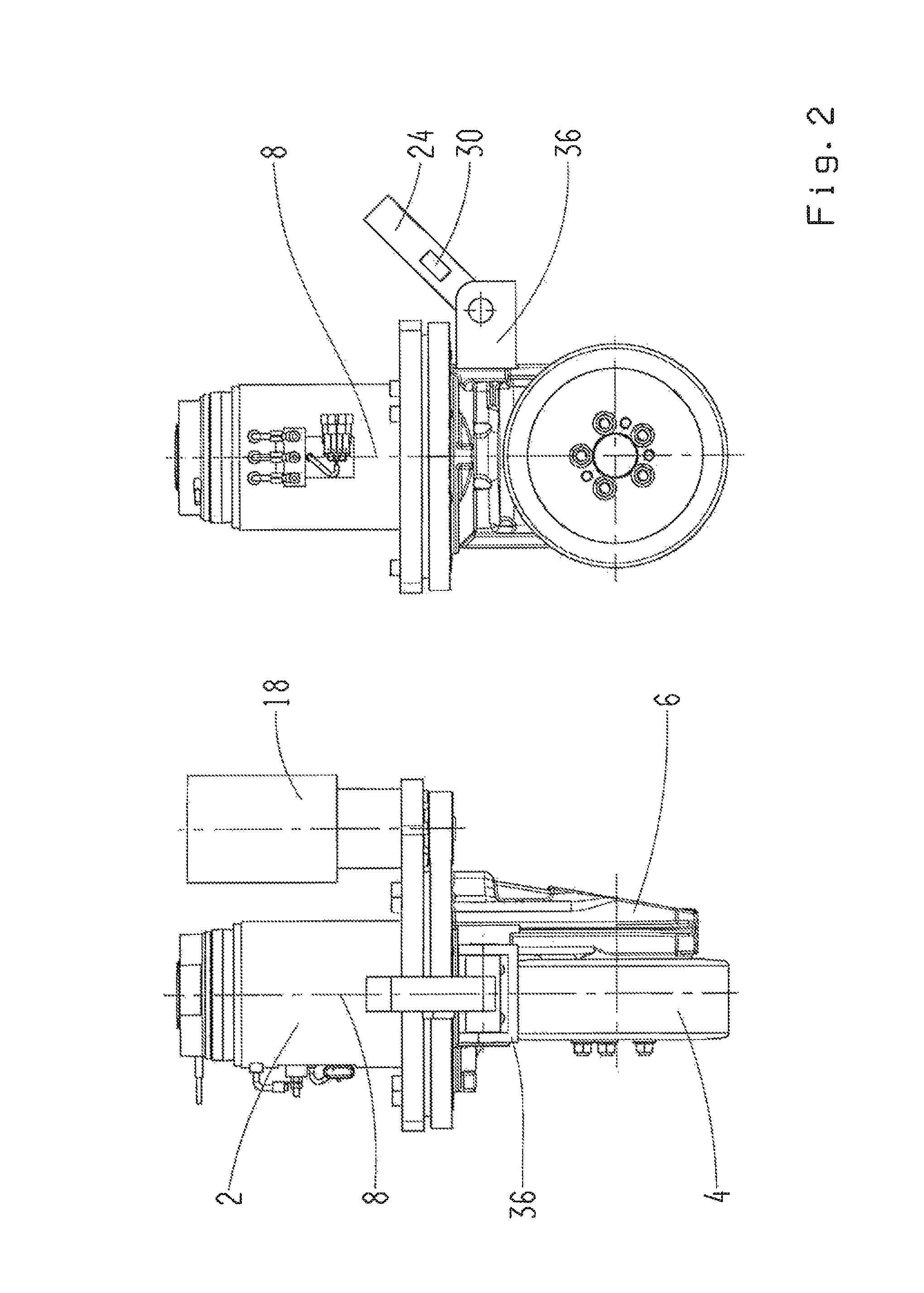 Drive for an industrial truck with steering support