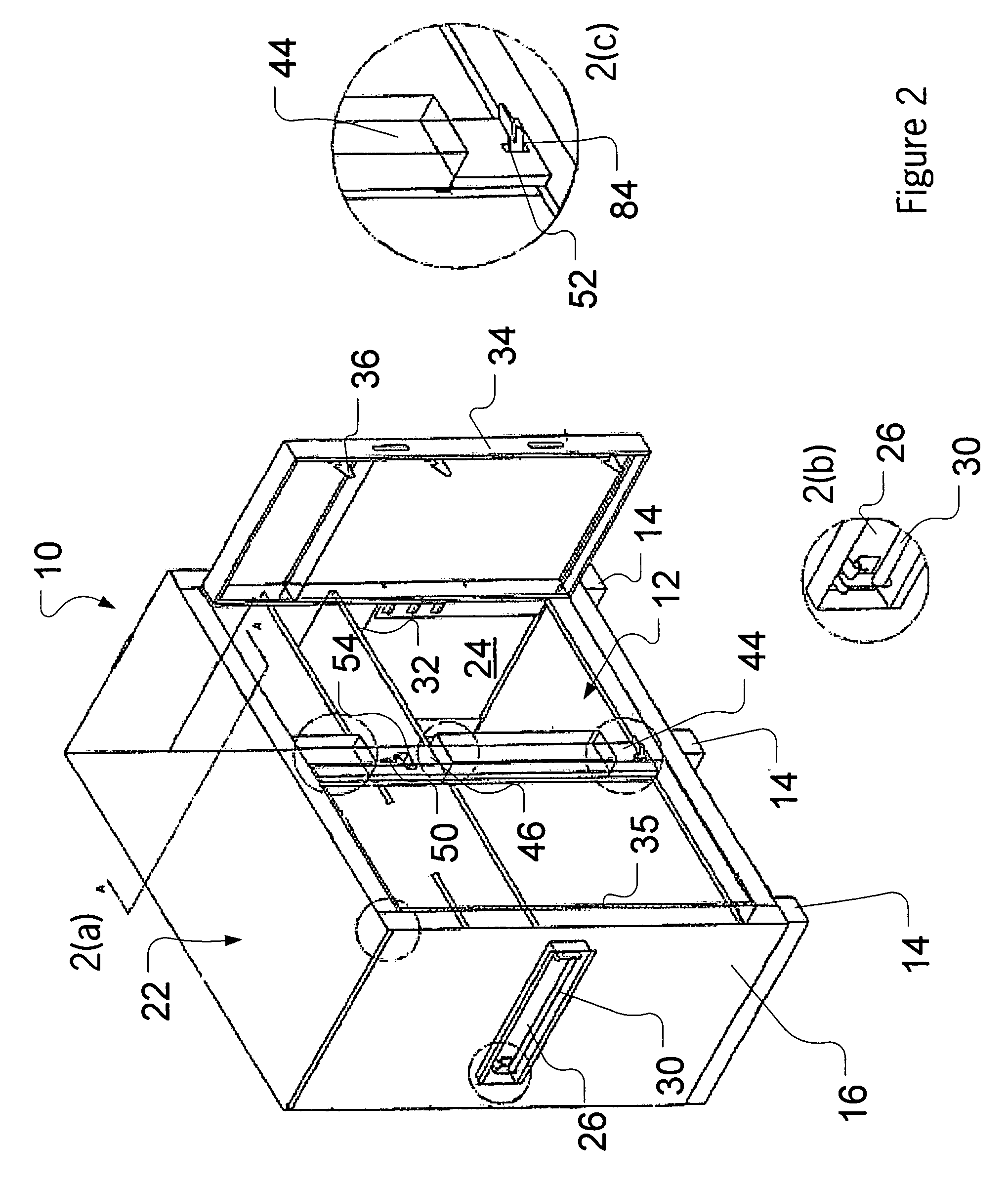 Storage cabinet with latching mechanism