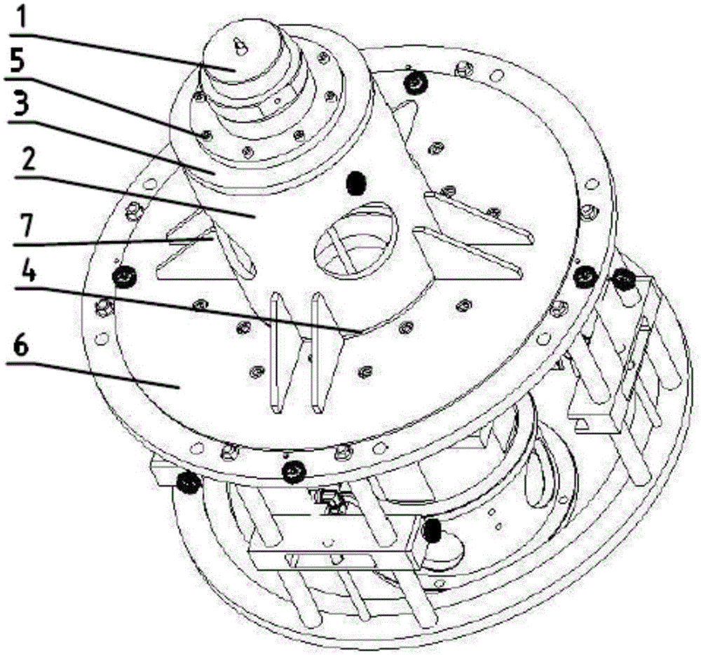 Vertical type integrated thrust vector testing device