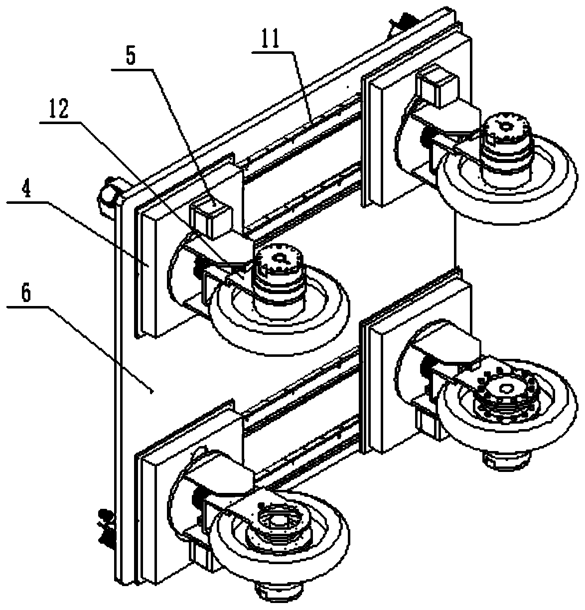 Wheel-span- adjustable carrying platform