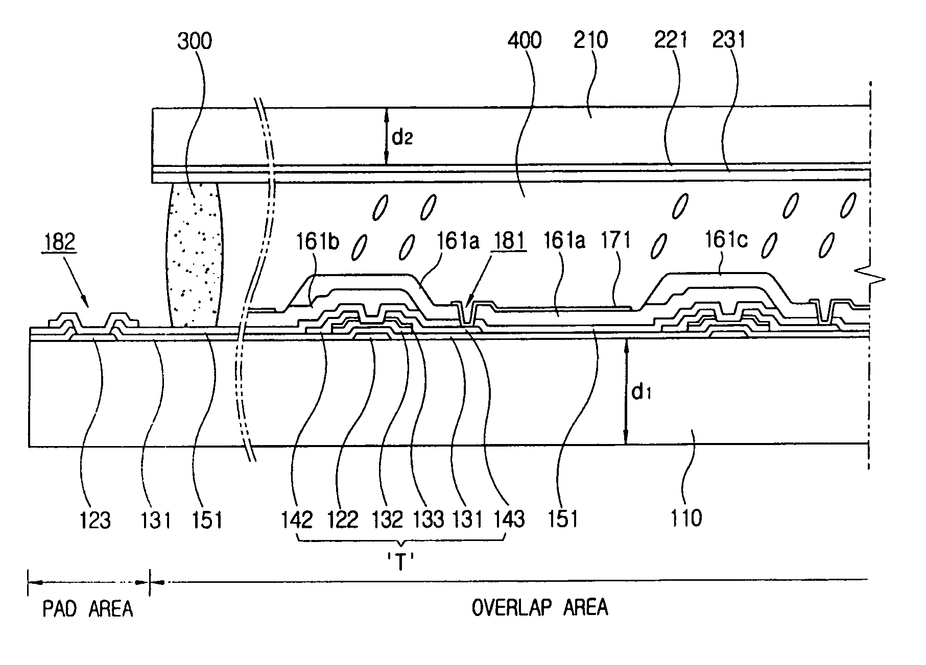 Liquid crystal display panel with different substrate materials and method of making the liquid crystal display panel