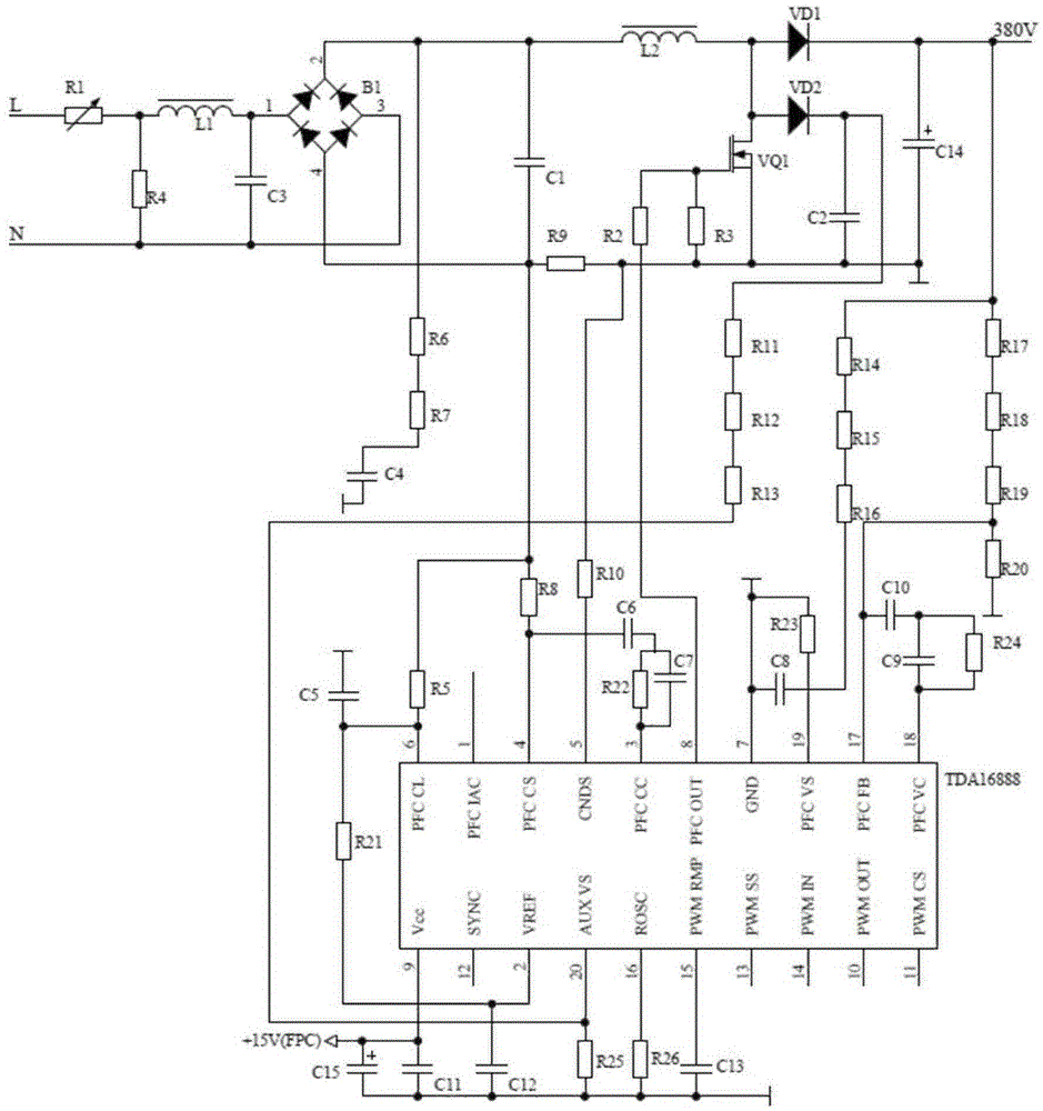 Active power factor correction circuit system