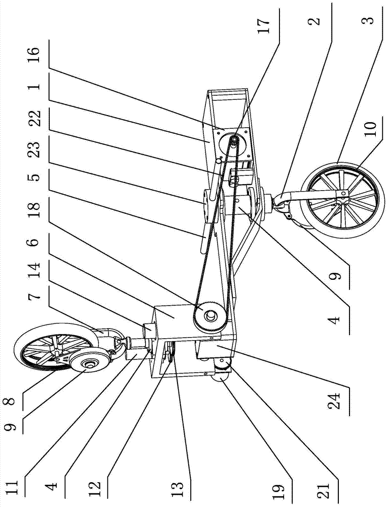 Bike robot that converts into a unicycle