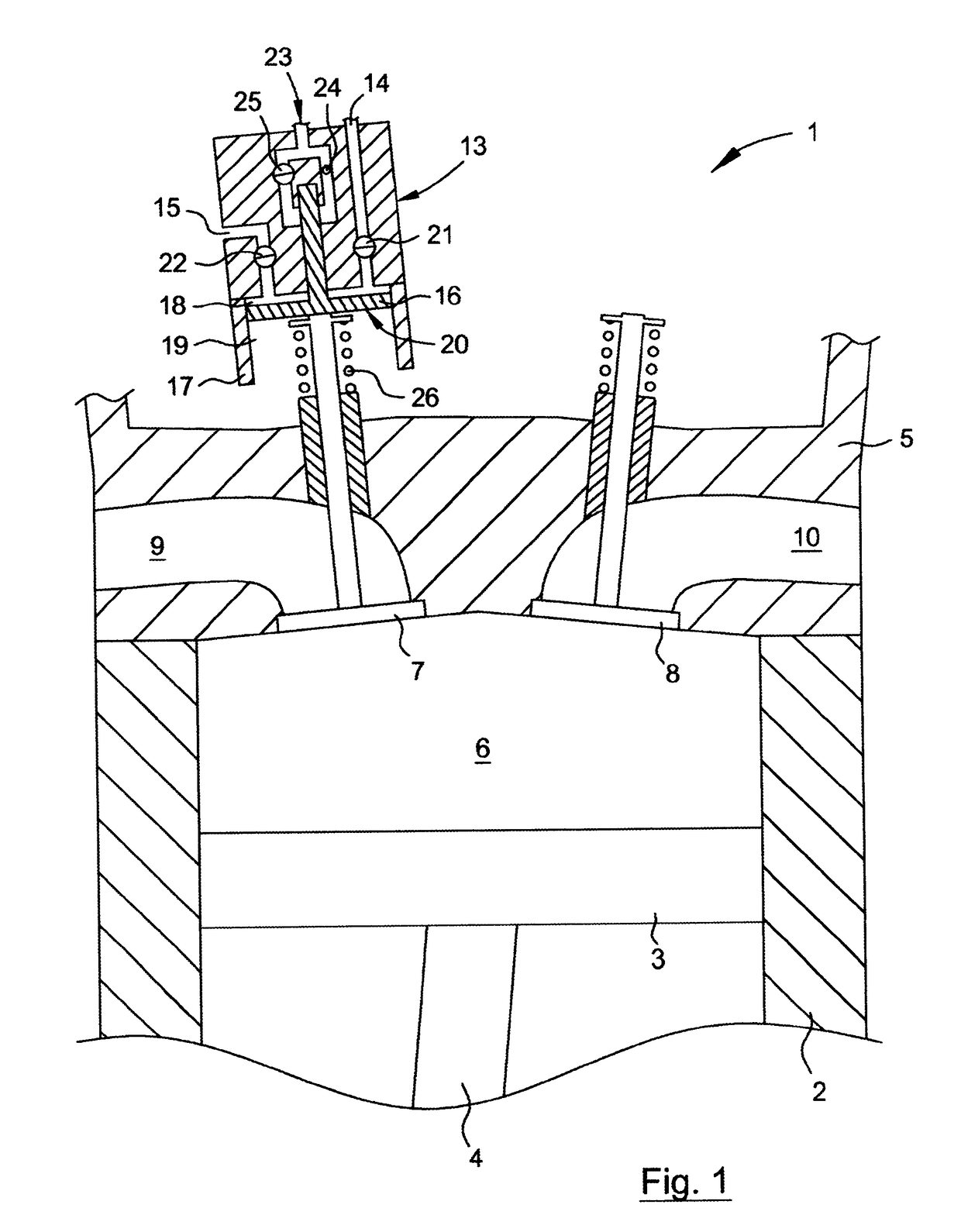 Combustion engine as well as method for engine braking using such a combustion engine