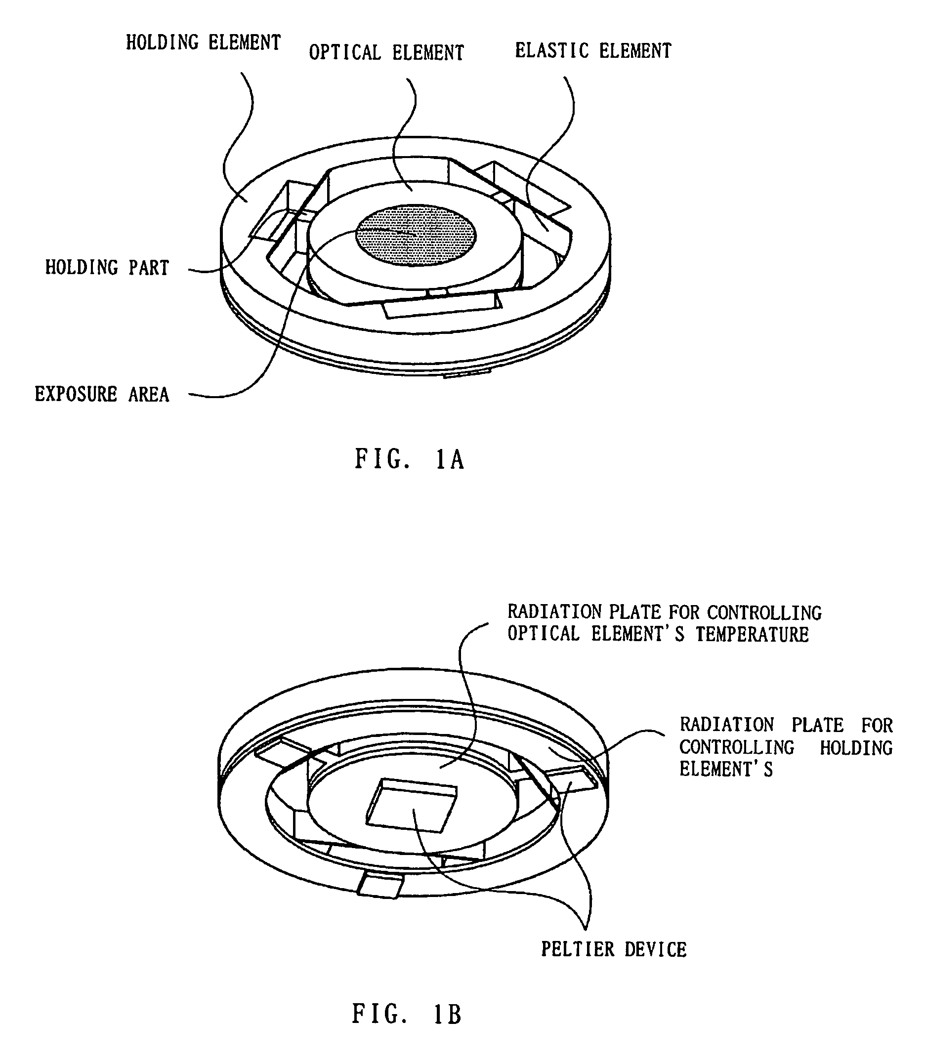 Optical element holder, exposure apparatus, and device fabricating method