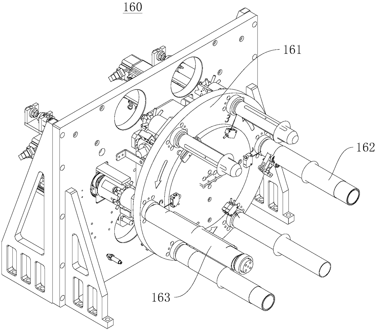 Rotating disc type roll paper packaging machine and control method thereof