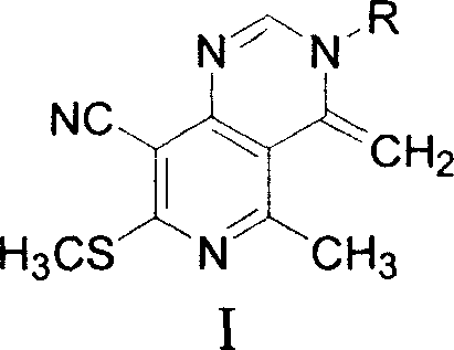 Poly-substituted pyridino-[4,3d] pyramine with antibacterial and herbicide activity and its production thereof