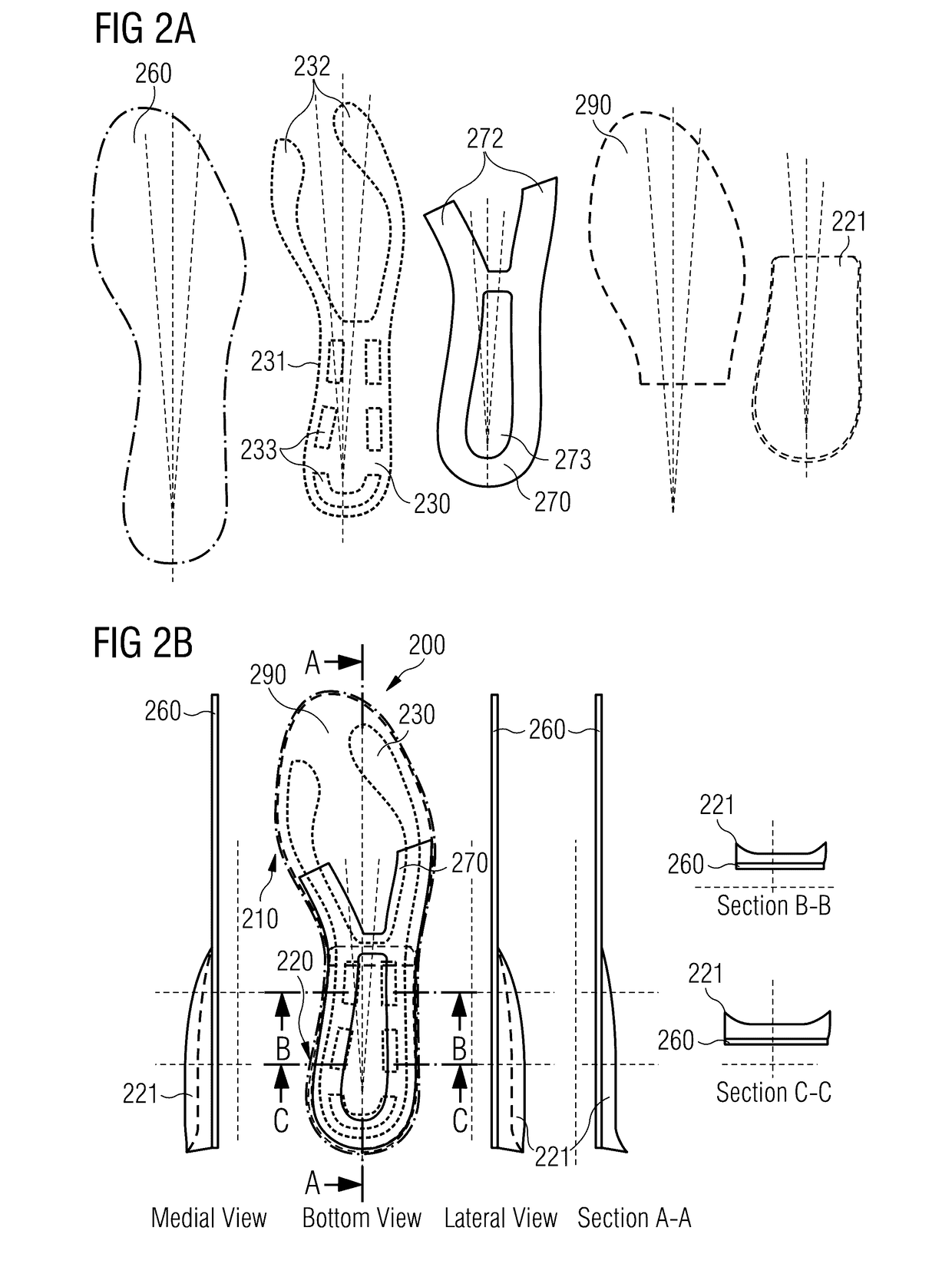 Sole elements and shoes