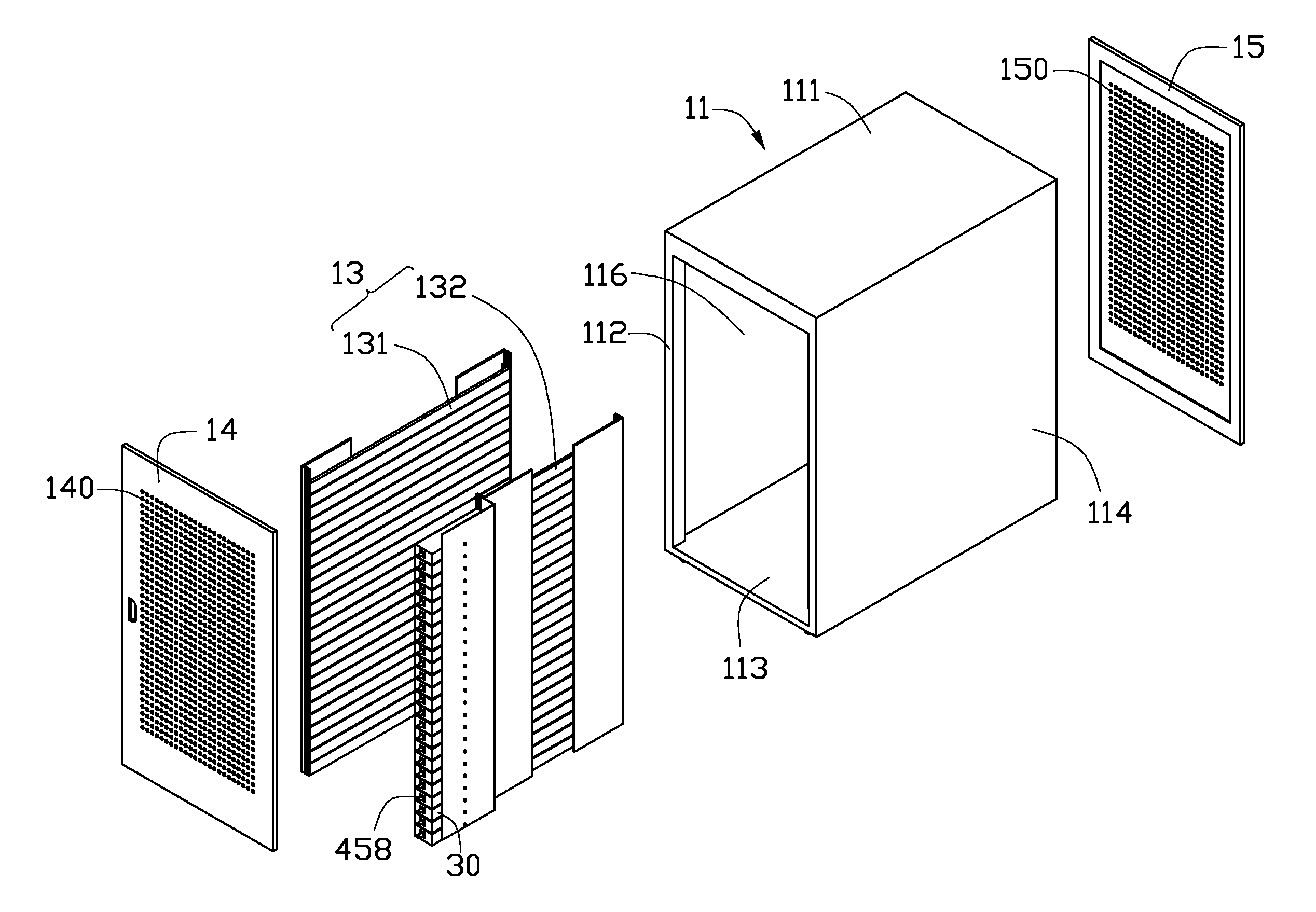 Server cabinet and computer server system using same