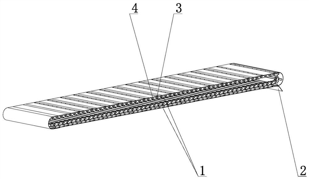 Chain type discharging mechanism of self-dumping tractor-semitrailer