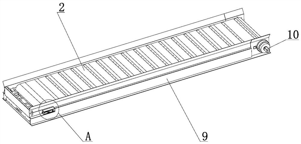 Chain type discharging mechanism of self-dumping tractor-semitrailer