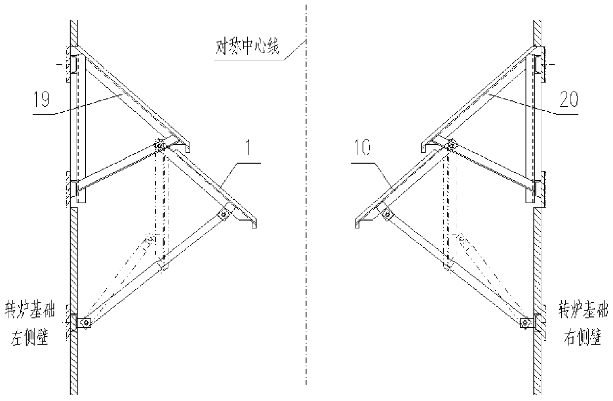 Movable slag baffle device under converter