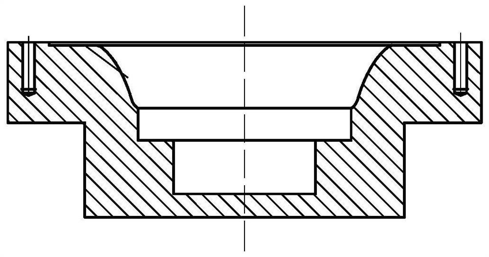 Thin-wall flat-bottom blanking cap with weakening groove and forming mold and method thereof