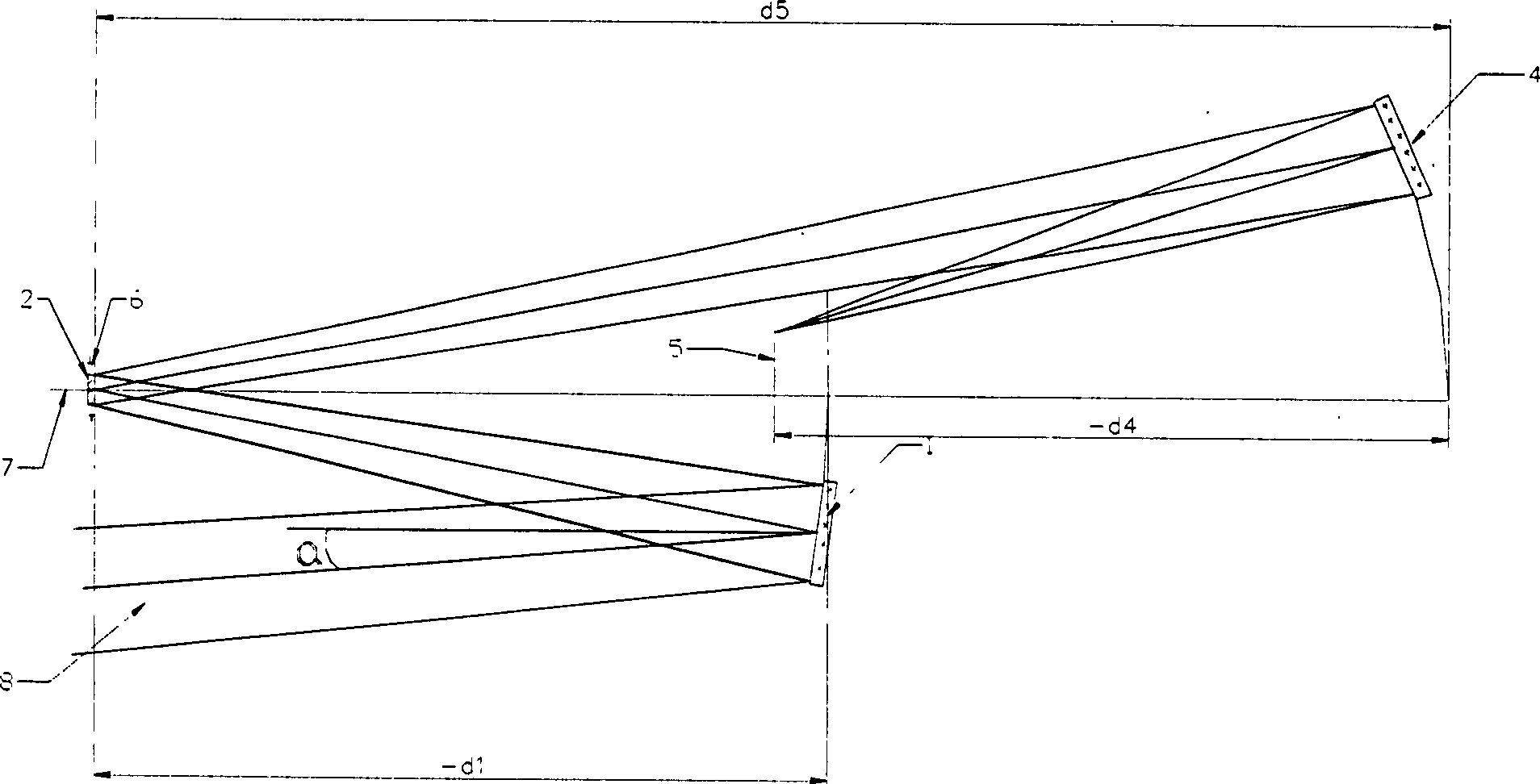 Astigmatism eliminating three spherical reflector system