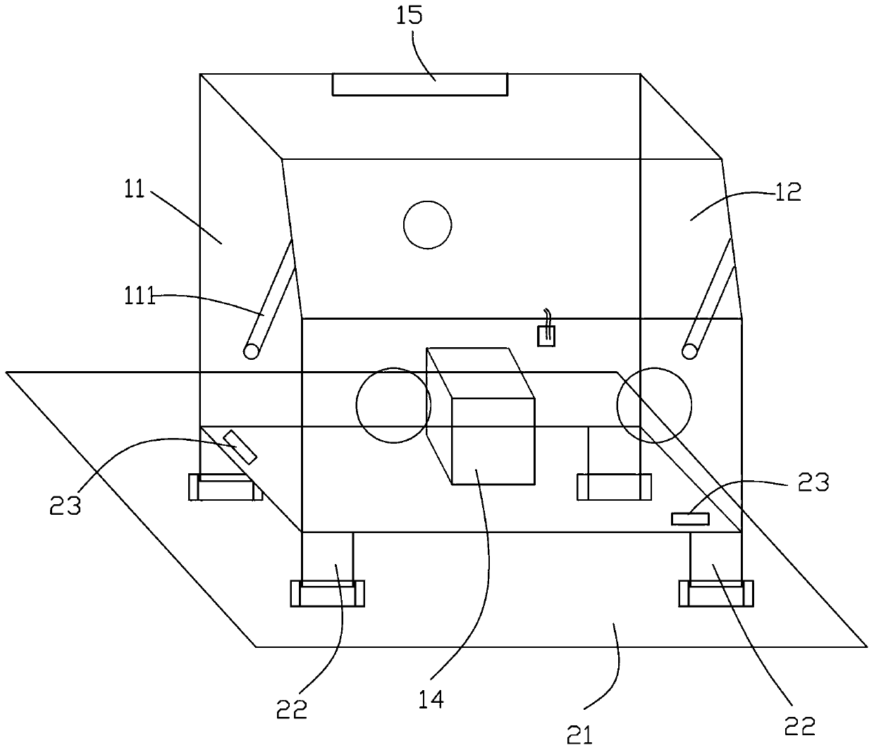 Dust-free horizontal optical fiber fusion device