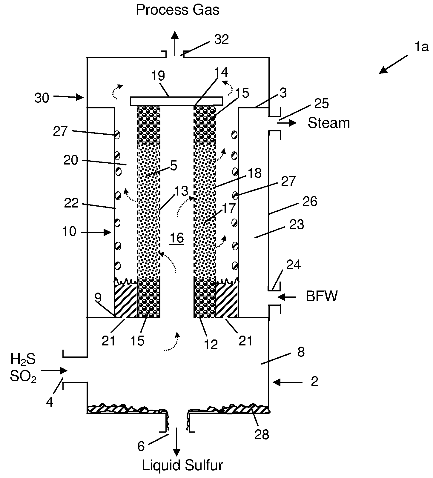 Increased capacity sulfur recovery plant and process for recovering elemental sulfur